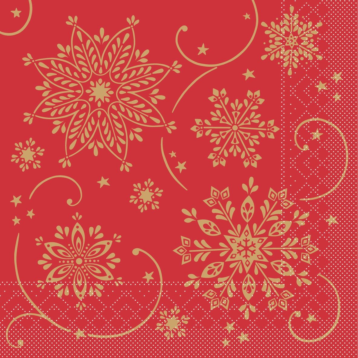 Tissue-Servietten "Cristal rot" 40x40-3lg-1/4 600St.