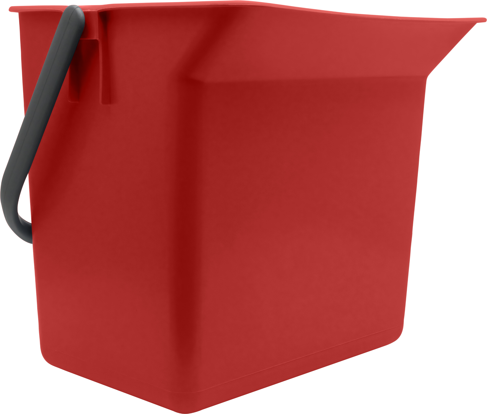 Eimer 6L rot rechteckig Kunststoff