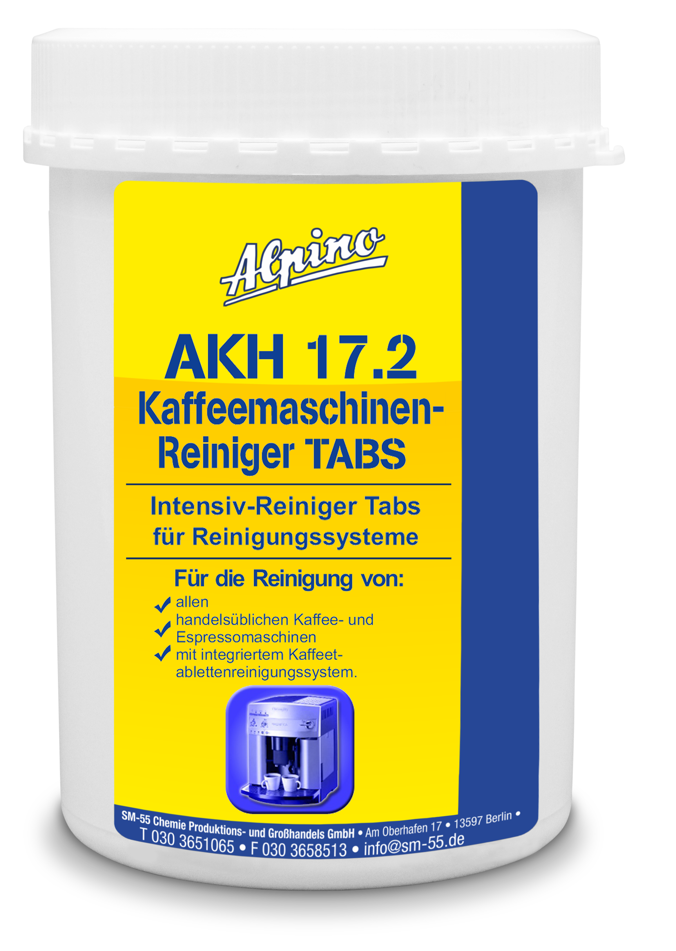 AKH 17.2  Kaffeemaschinen Reiniger Tabs 500 St. - 1KG