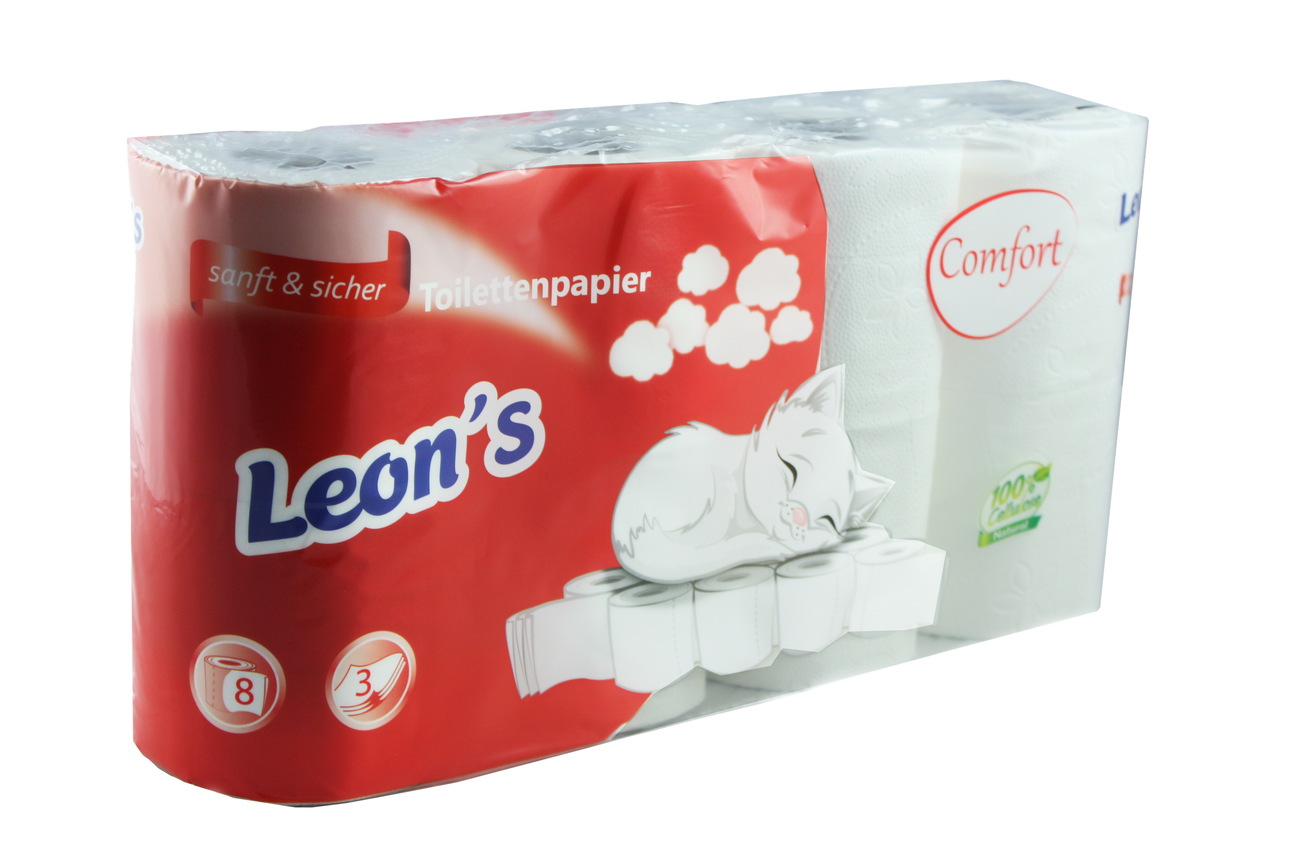 Toilettenpapier weiss Tissue weich 3lg 64 Rollen