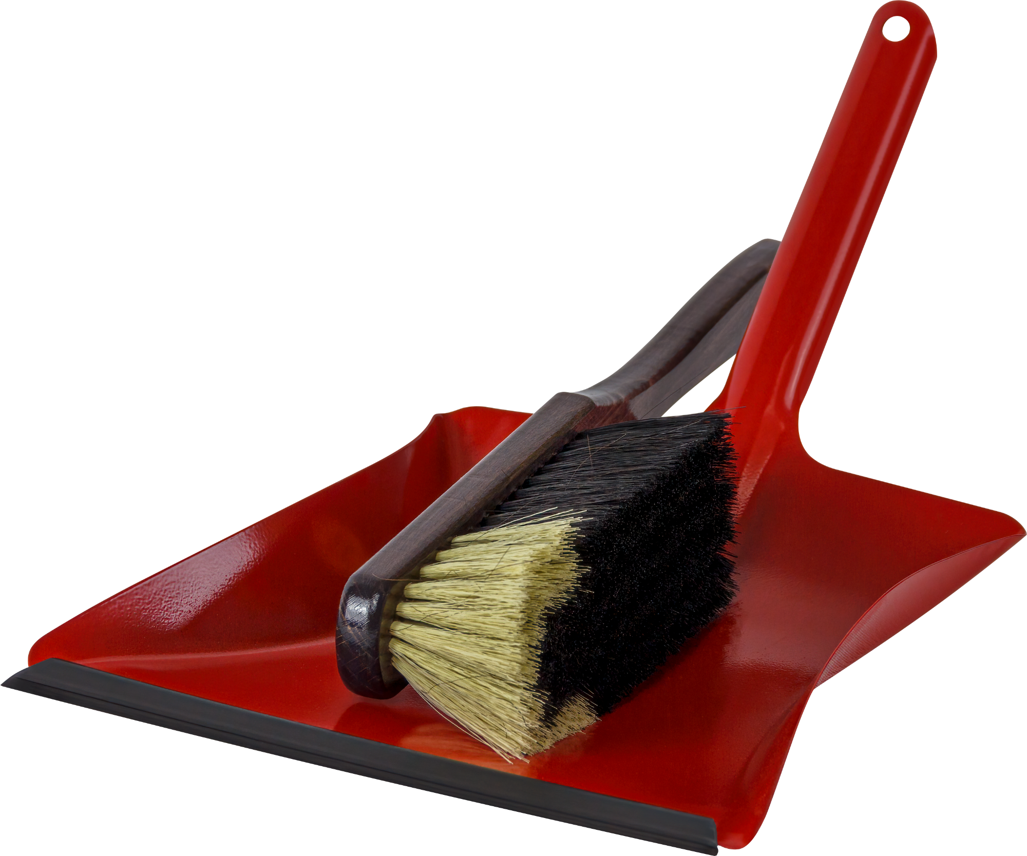 Handfeger mit Holzgriff und Kehrschaufel Metall