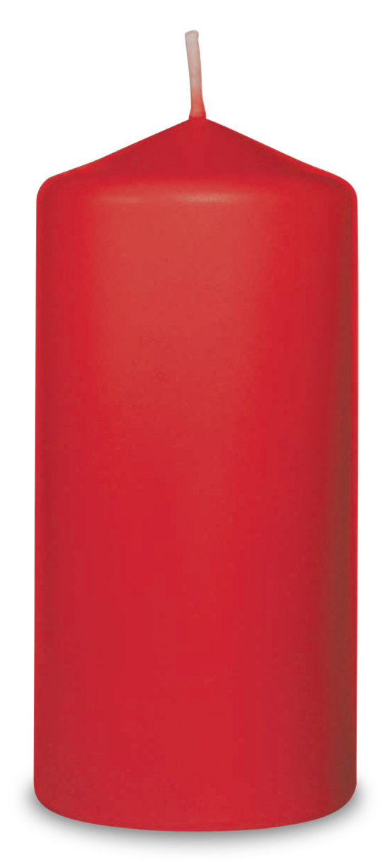 Kerzenstumpen rot 14x8cm 12St.