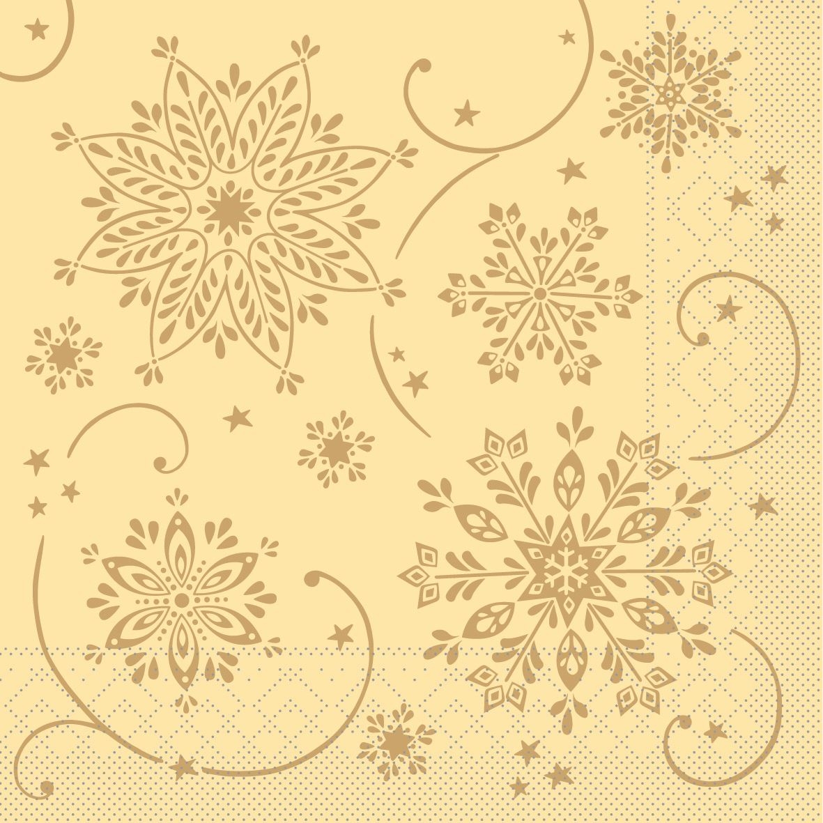 Tissue-Servietten "Cristal creme" 40x40-3lg-1/4 600 Stück