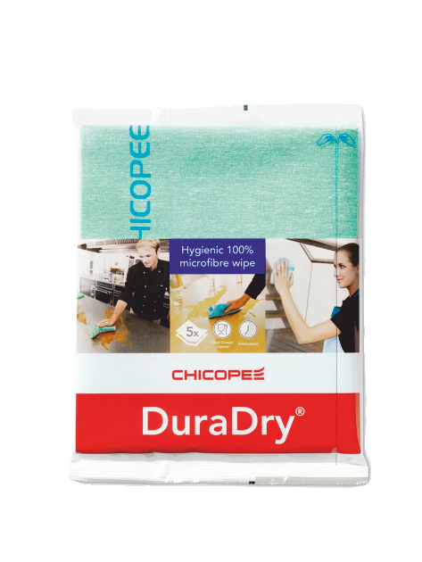 Dura Dry Microfibre Plus Reinigungstücher 34x40cm 5 Stück grün