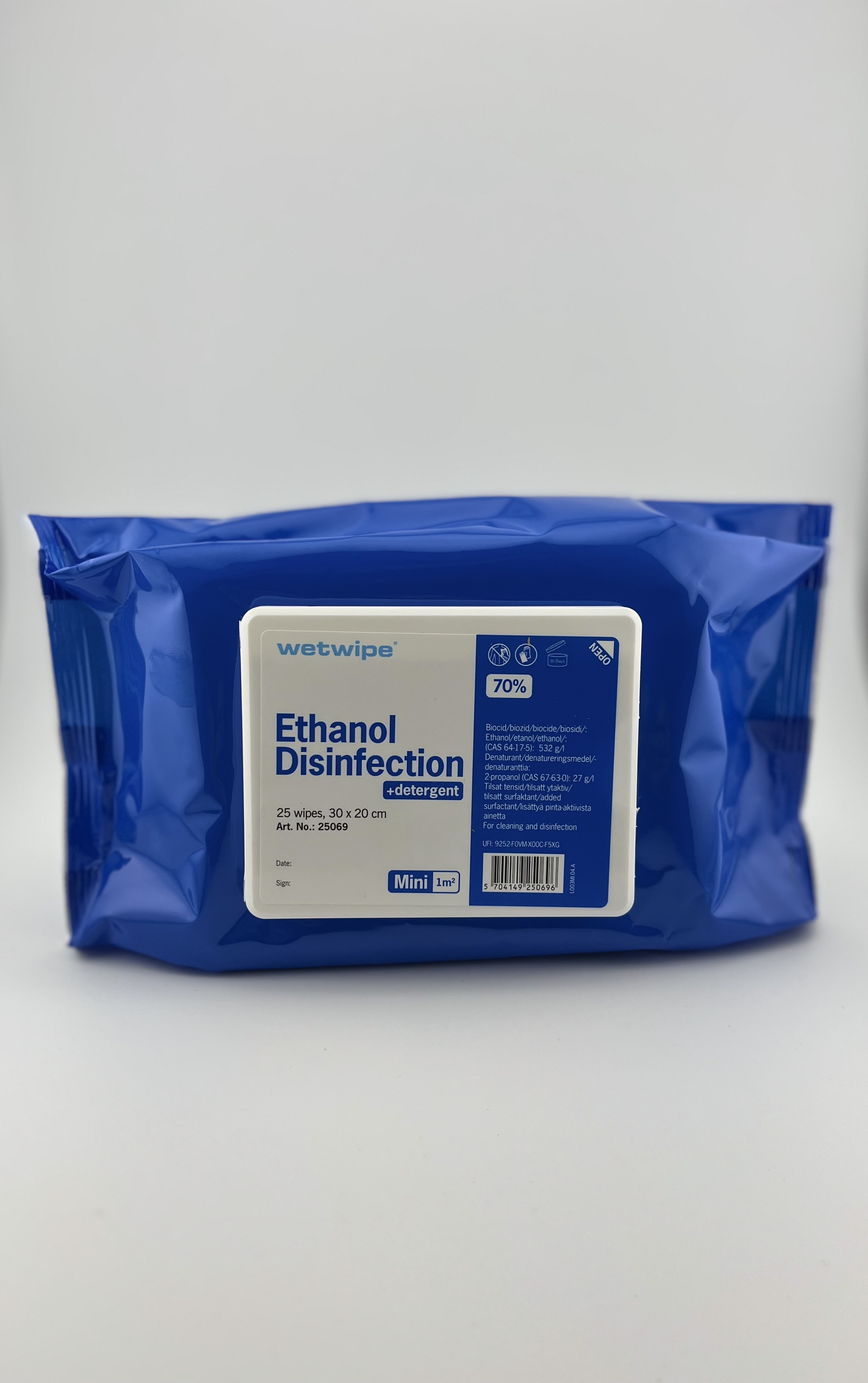 Wet Wipe Ethanol Disinfection Mini - 25 Tücher - 30 x 20 cm