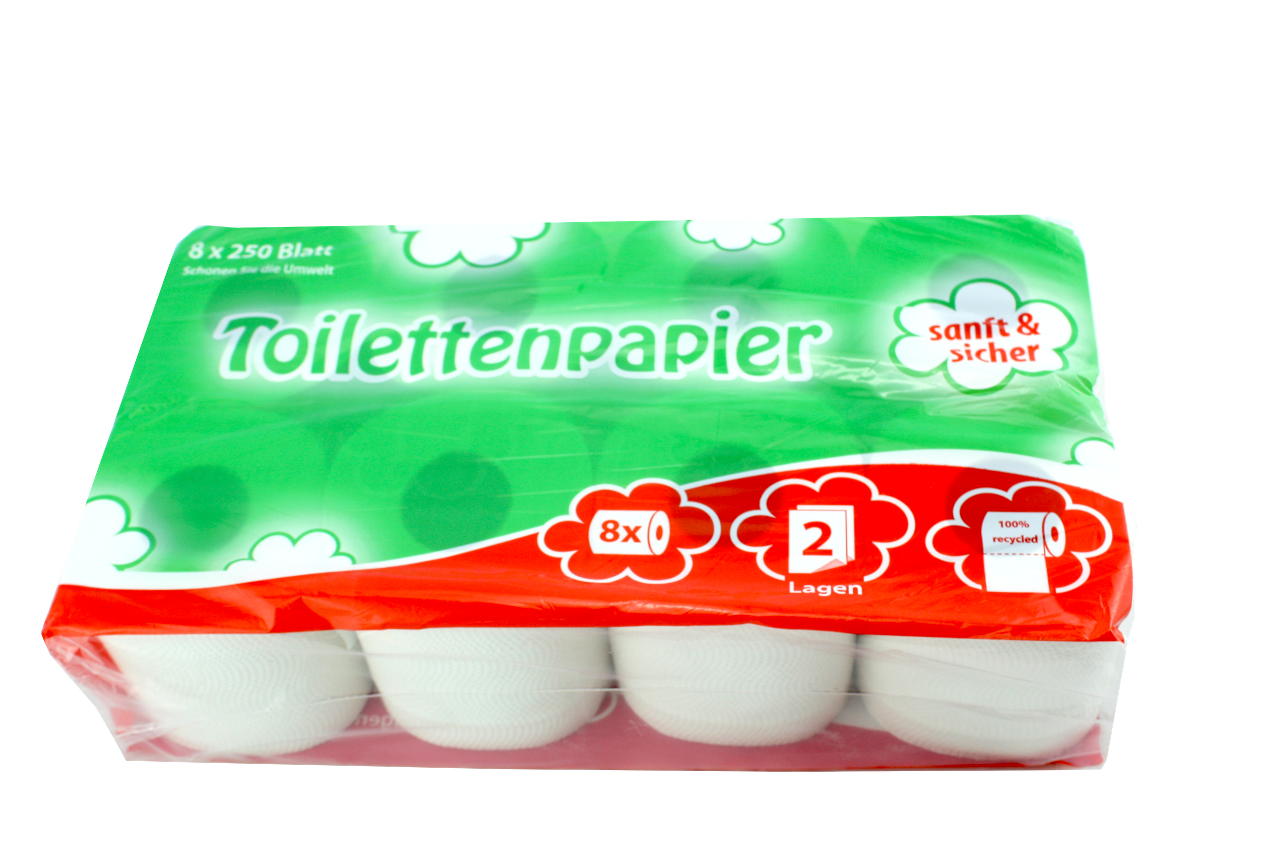 Toilettenpapier natur Tissue weich 2lg 64 Rollen 250Blatt