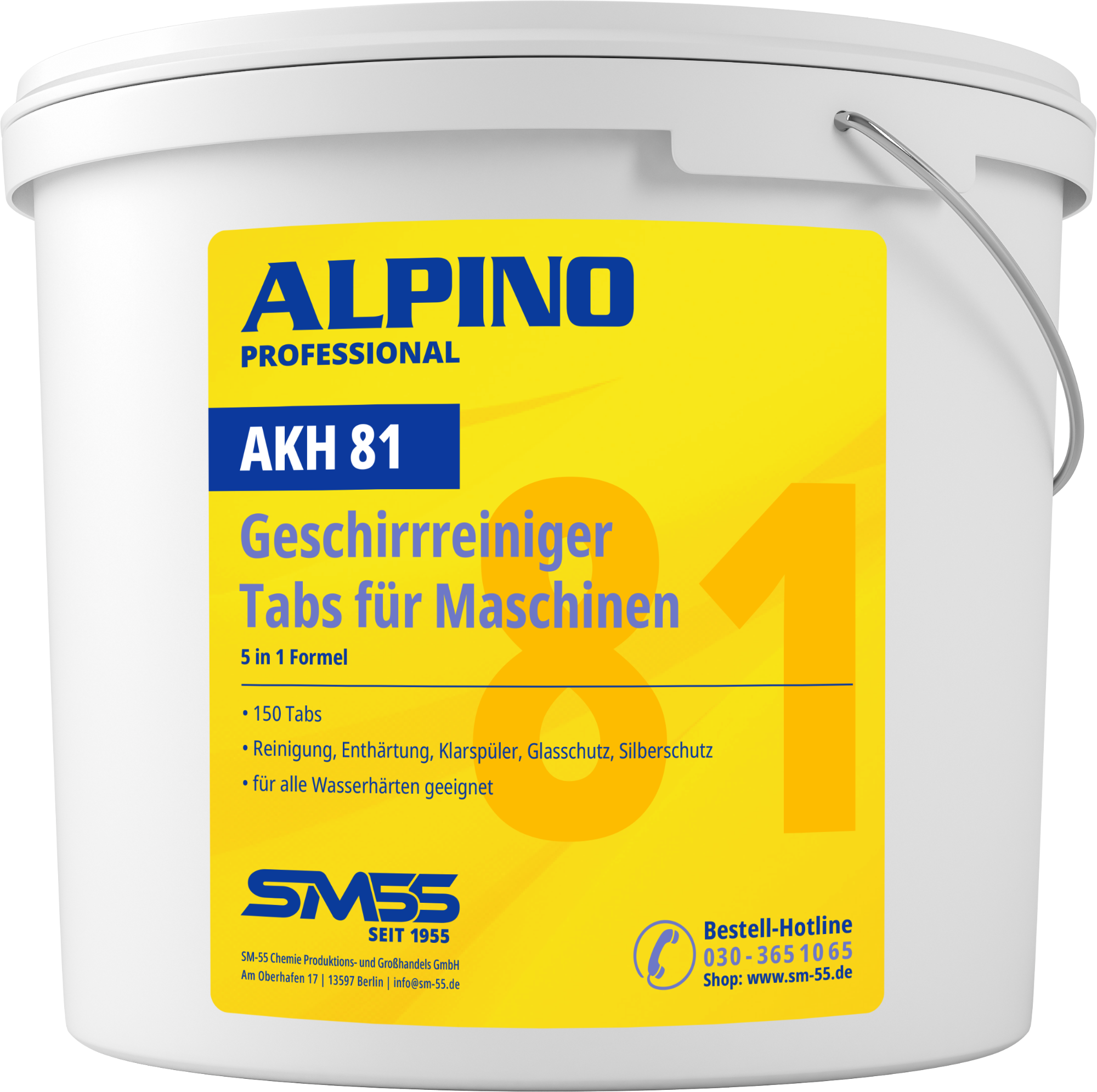 AKH 81 Geschirrreiniger Tabs für Maschinen - 5 in 1 Formel - 150 St.