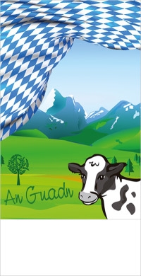 Servietten 33x33-2lg-1/8-"Bayernland wie lieb ich dich" 2100 Stück