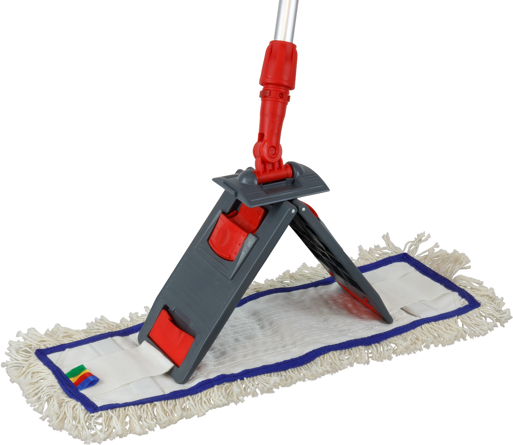 Klapp-Feucht-Wischmopp 40cm Gestell mit Stiel und Anhängelaschenmopp