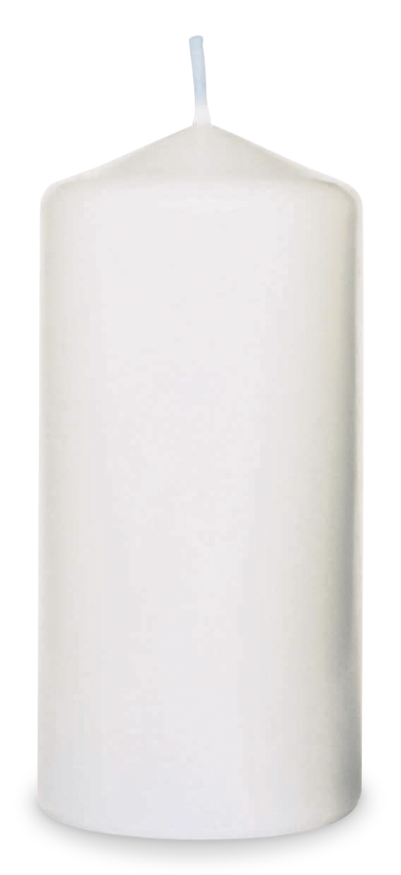 Kerzenstumpen weiß 15x8cm 6 St.