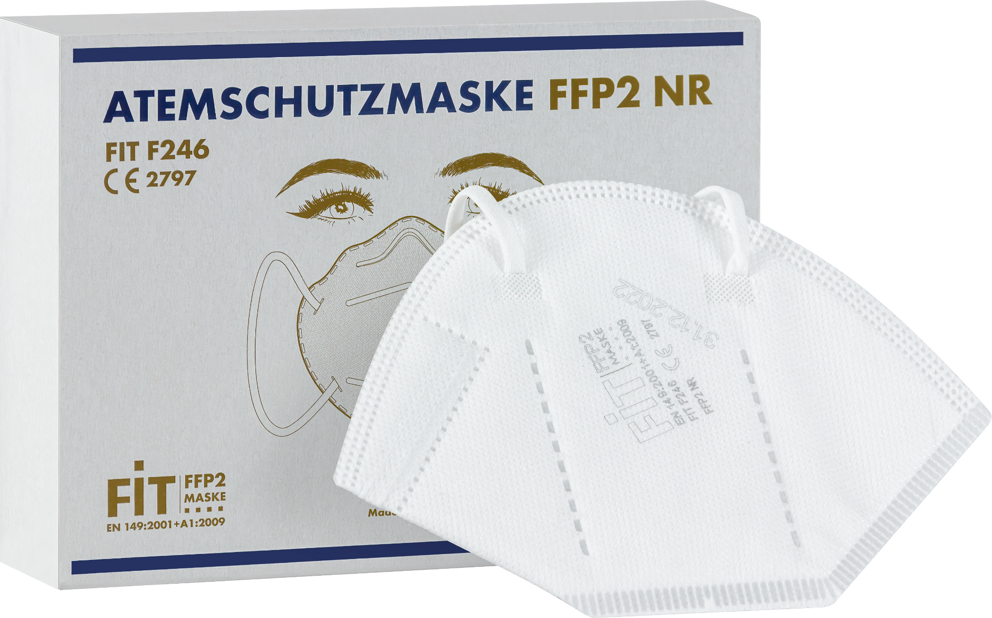 FFP2 Atemschutzmaske 10er Set - horizontal faltbar